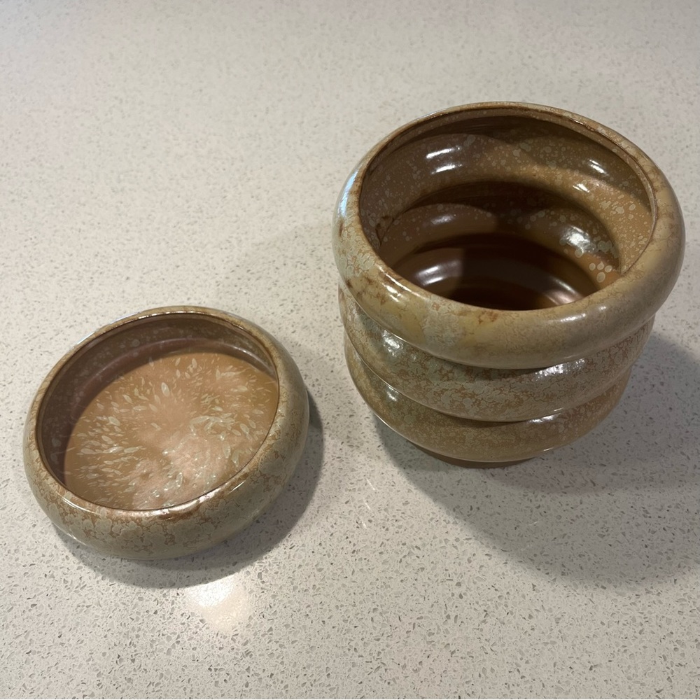 Modern Stoneware Planter with Saucer